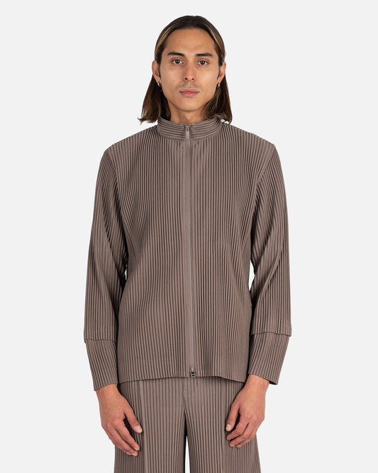 Homme Plissé Issey Miyake Men's Jackets Cargo Jacket in Alpaca Brown