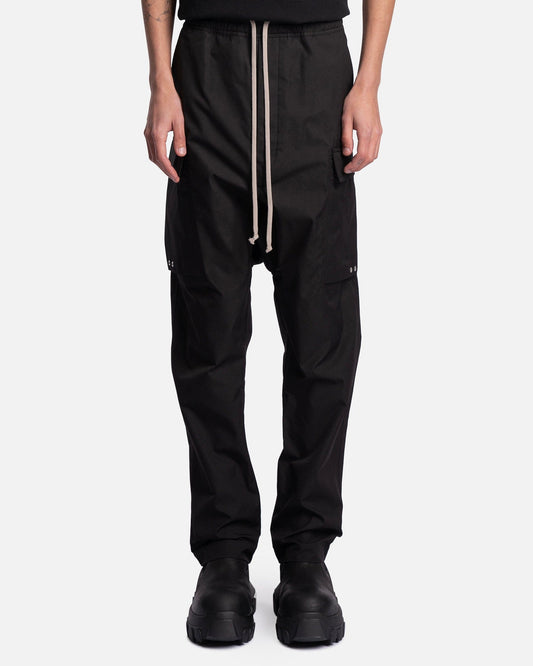Rick Owens Men's Pants Cargo Long in Black