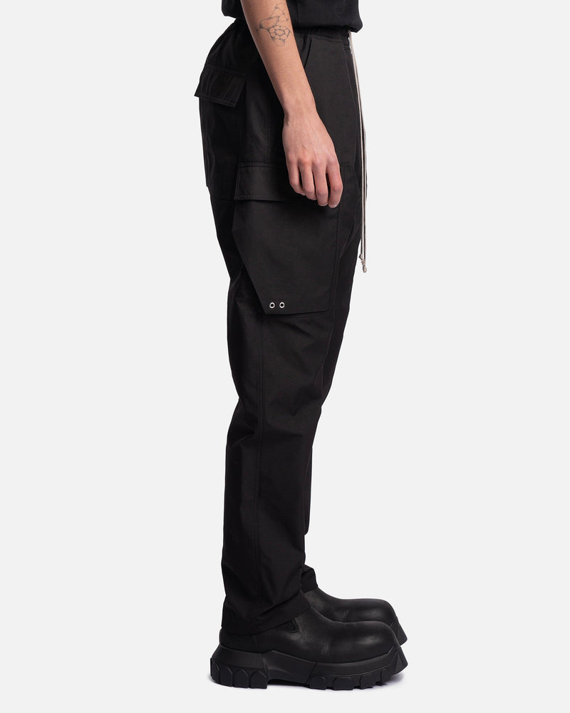 Rick Owens Men's Pants Cargo Long in Black
