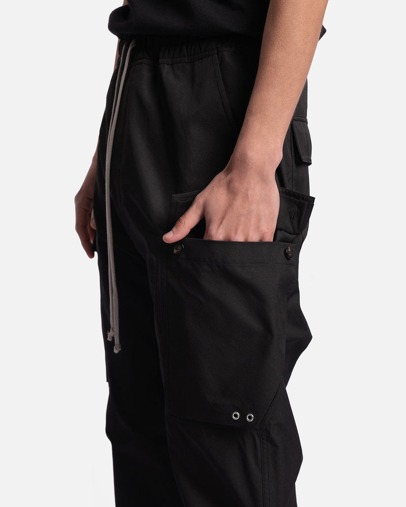 Rick Owens Men's Pants Cargo Long in Black