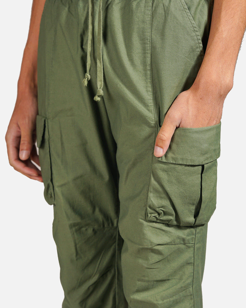 John Elliott Men's Pants Cargo Pant in Olive