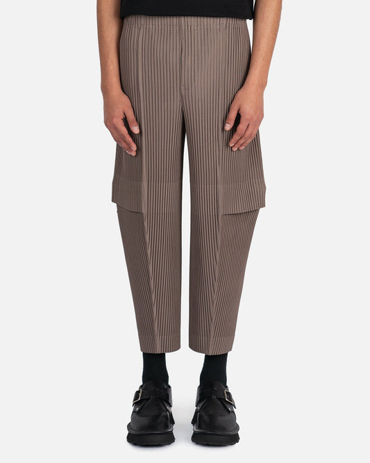 Homme Plissé Issey Miyake Men's Pants Cargo Pants in Alpaca Brown
