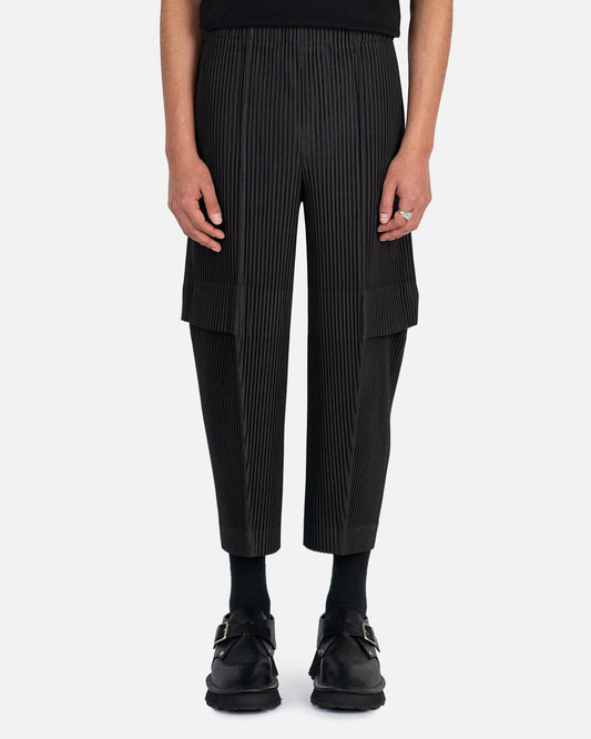 Homme Plissé Issey Miyake Men's Pants Cargo Pants in Coke Grey