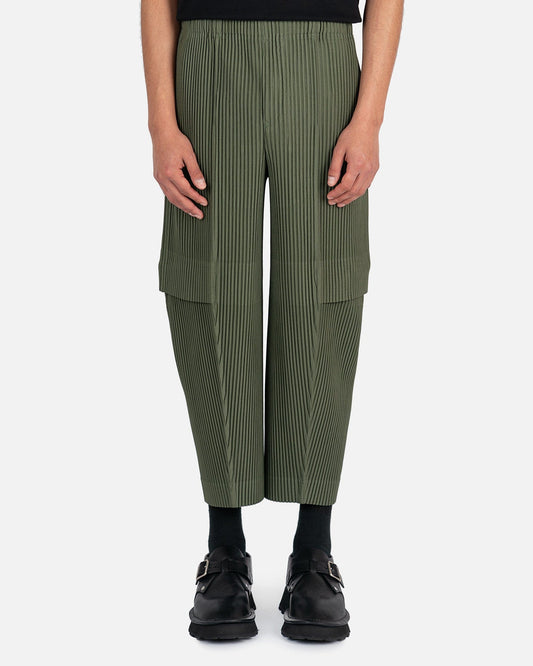 Homme Plissé Issey Miyake Men's Pants Cargo Pants in Light Cedar Green