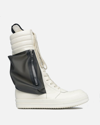 Rick Owens Men's Sneakers Cargobasket in Milk/Black