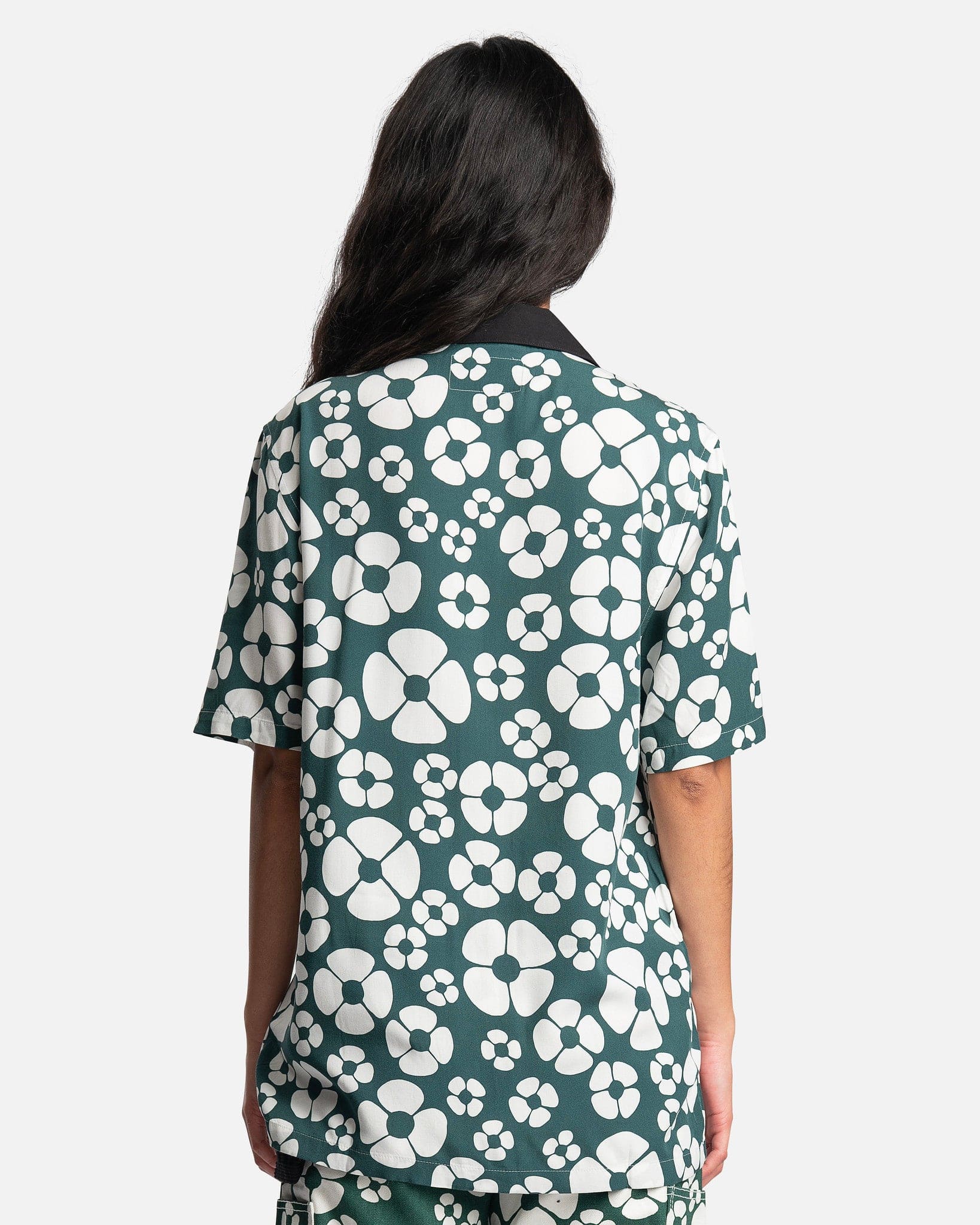 Marni Women Tops Carhartt Flower Print Shirt in Forest Green