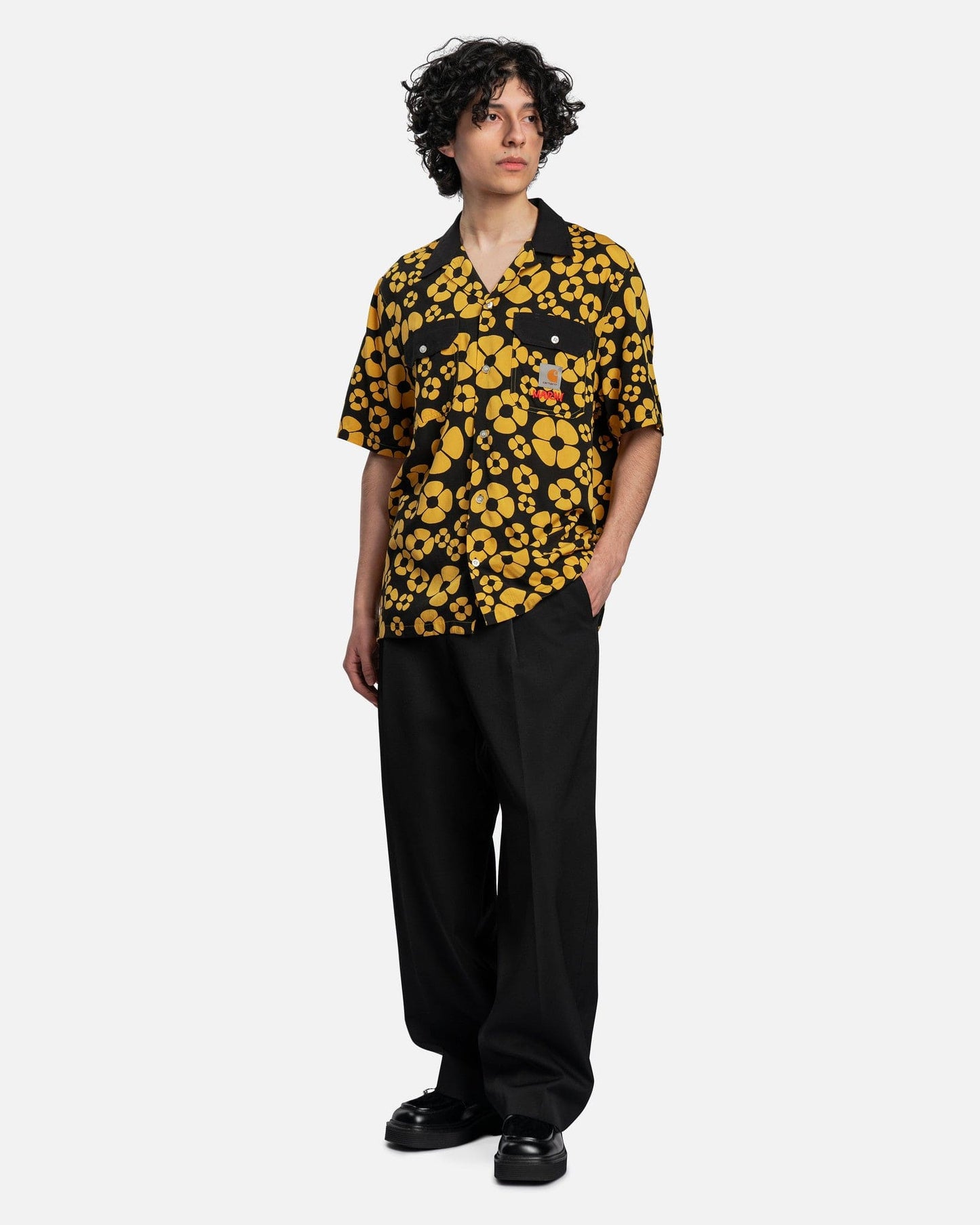 Marni Men's Shirt Carhartt Flower Print Shirt in Sunflower