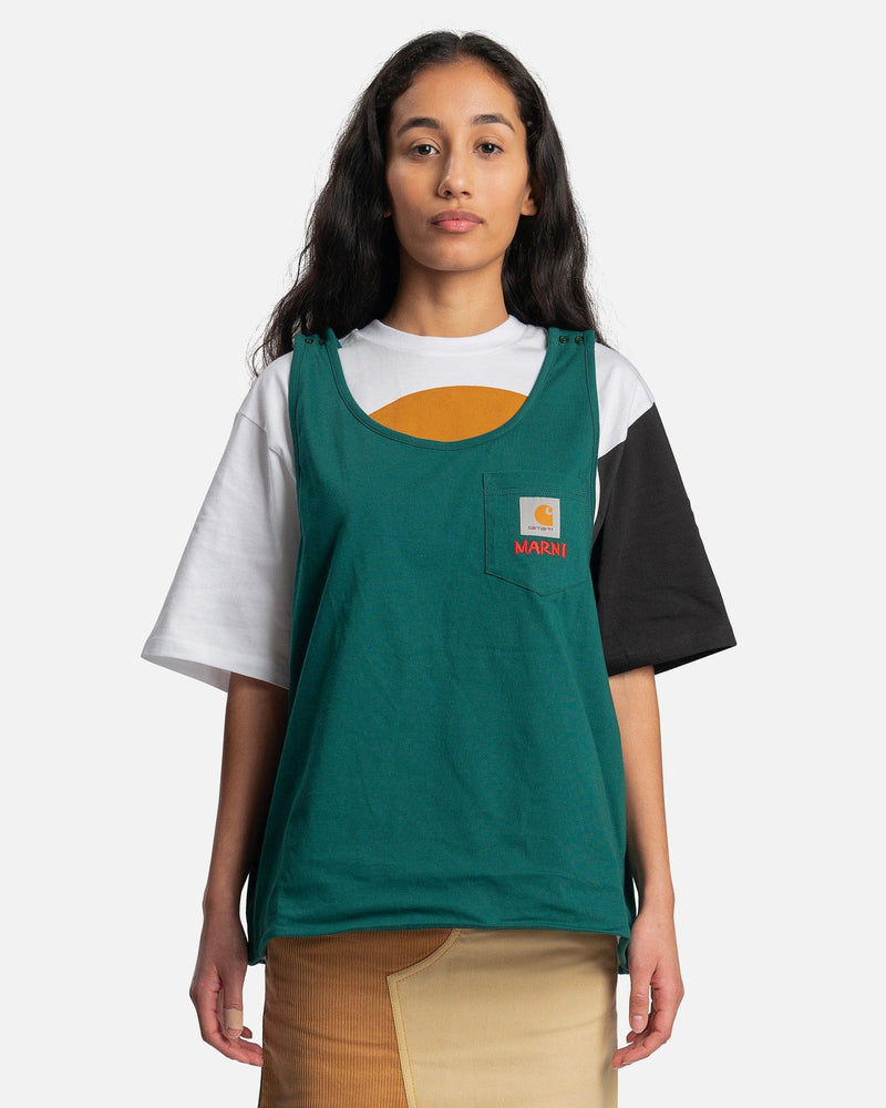 Marni Women T-Shirts Carhartt Jersey T-Shirt in Stone Green