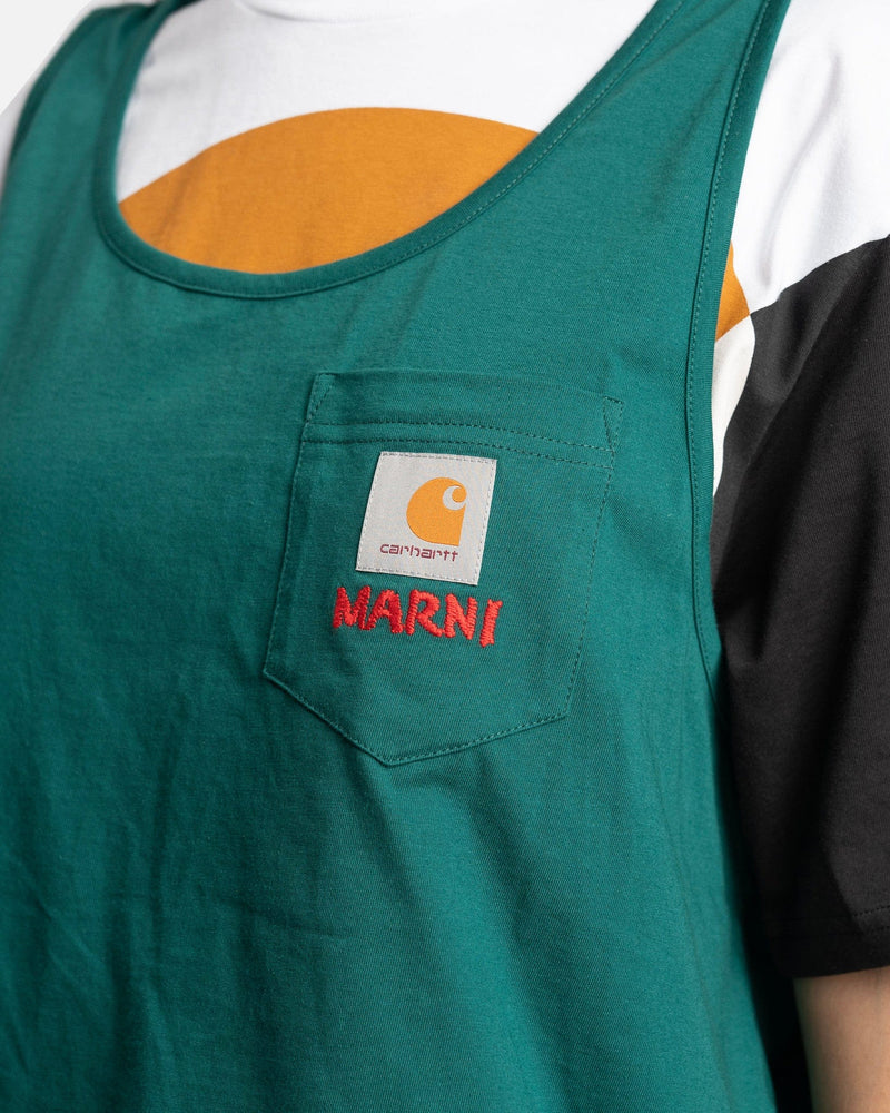 Marni Women T-Shirts Carhartt Jersey T-Shirt in Stone Green
