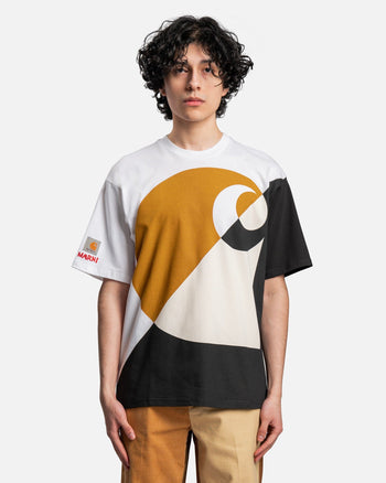 Marni Mens T-Shirt Carhartt T-Shirt in Red