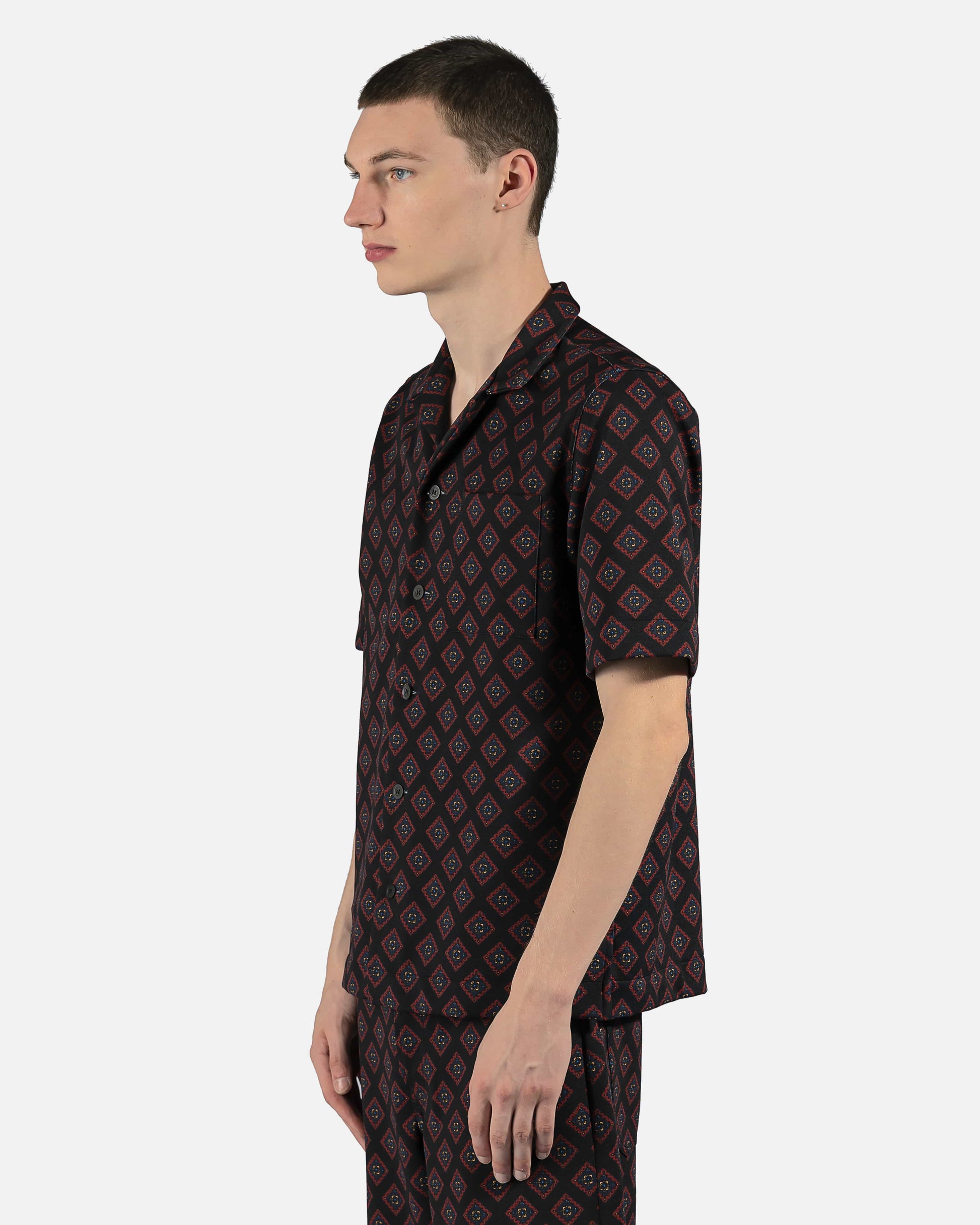 Dries Van Noten Men's Shirts Carltone Button-Up Shirt in Black
