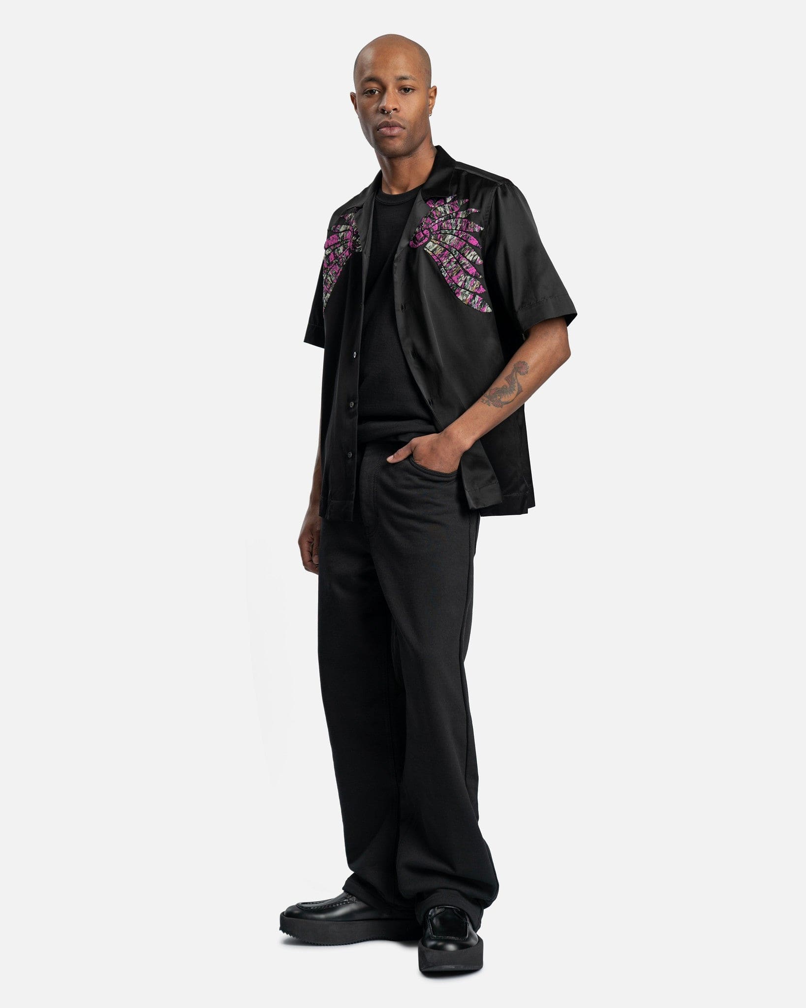 Dries Van Noten Men's Shirts Carltone EMB Shirt in Black