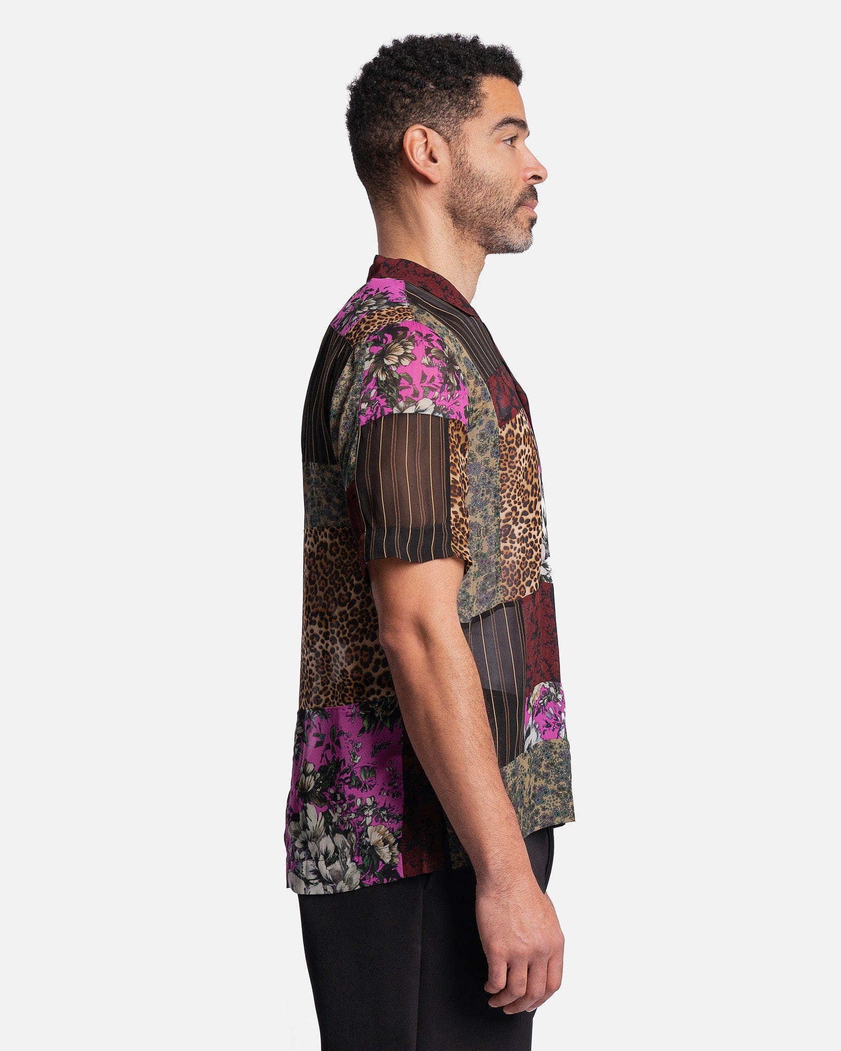 Dries Van Noten Men's Shirts Carltone Patch Shirt in Black