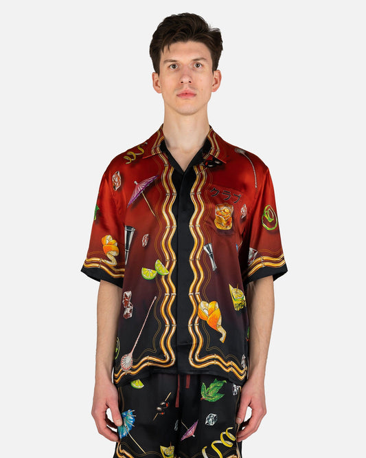 Casablanca Men's Shirts Casa Club Sunset Cuban Collar Shirt in Multi
