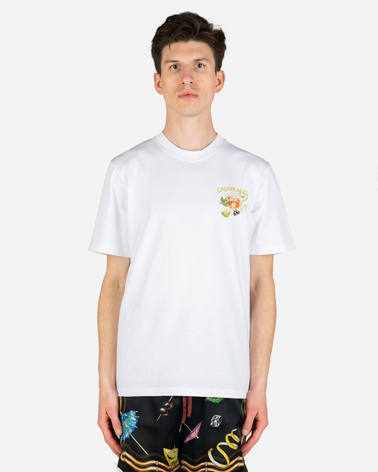Casablanca Men's T-Shirts Casa Club T-Shirt in White