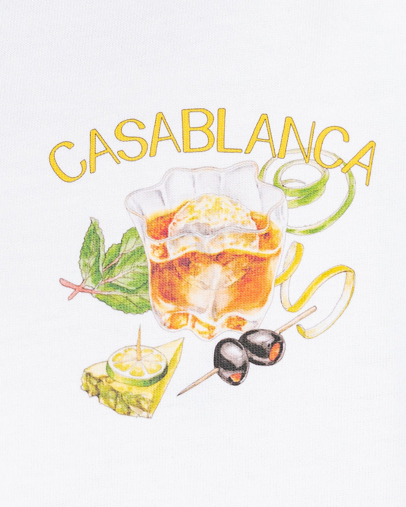 Casablanca Men's T-Shirts Casa Club T-Shirt in White