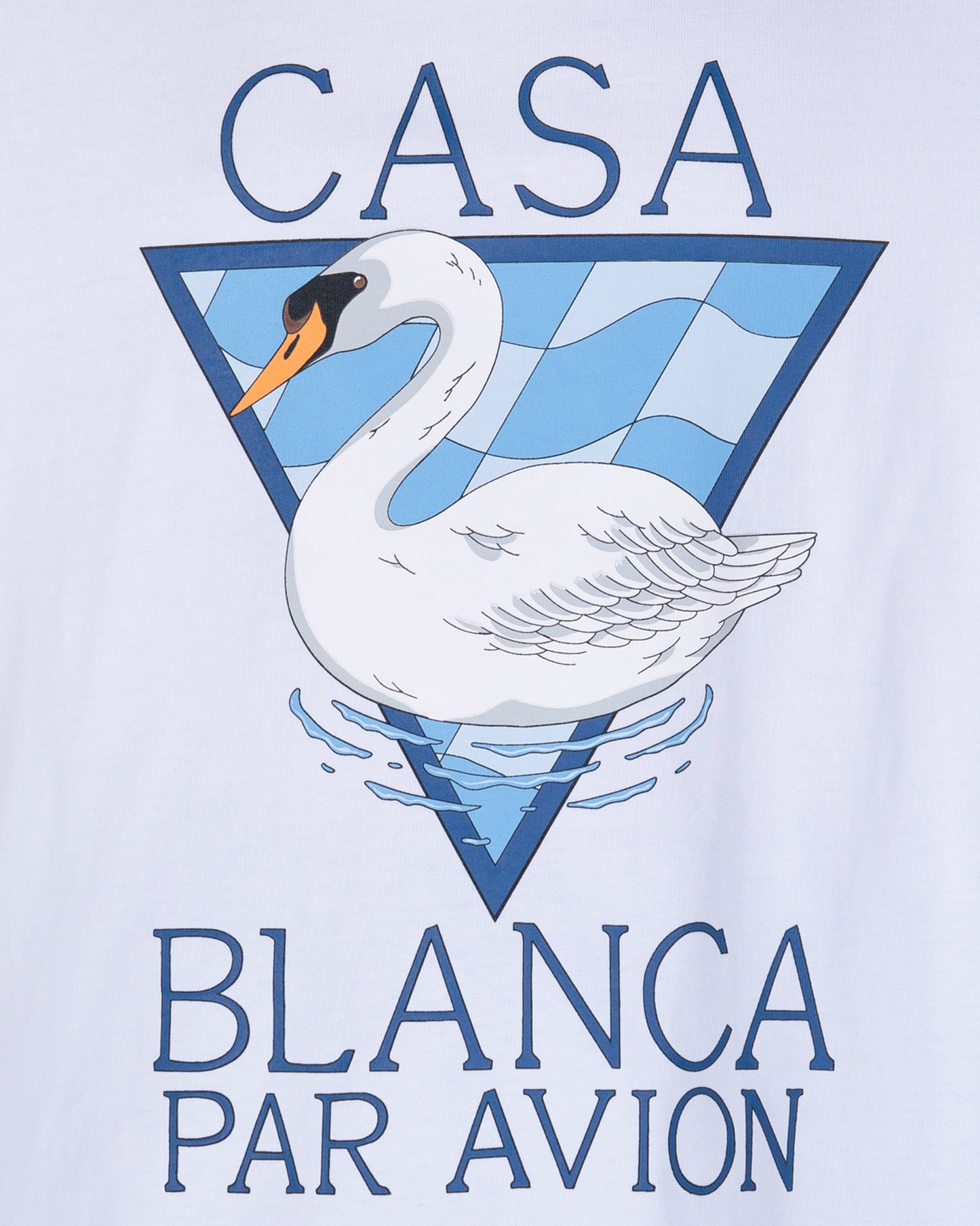 Casablanca Mens T-Shirt Casablanca Par Avion T-Shirt in White