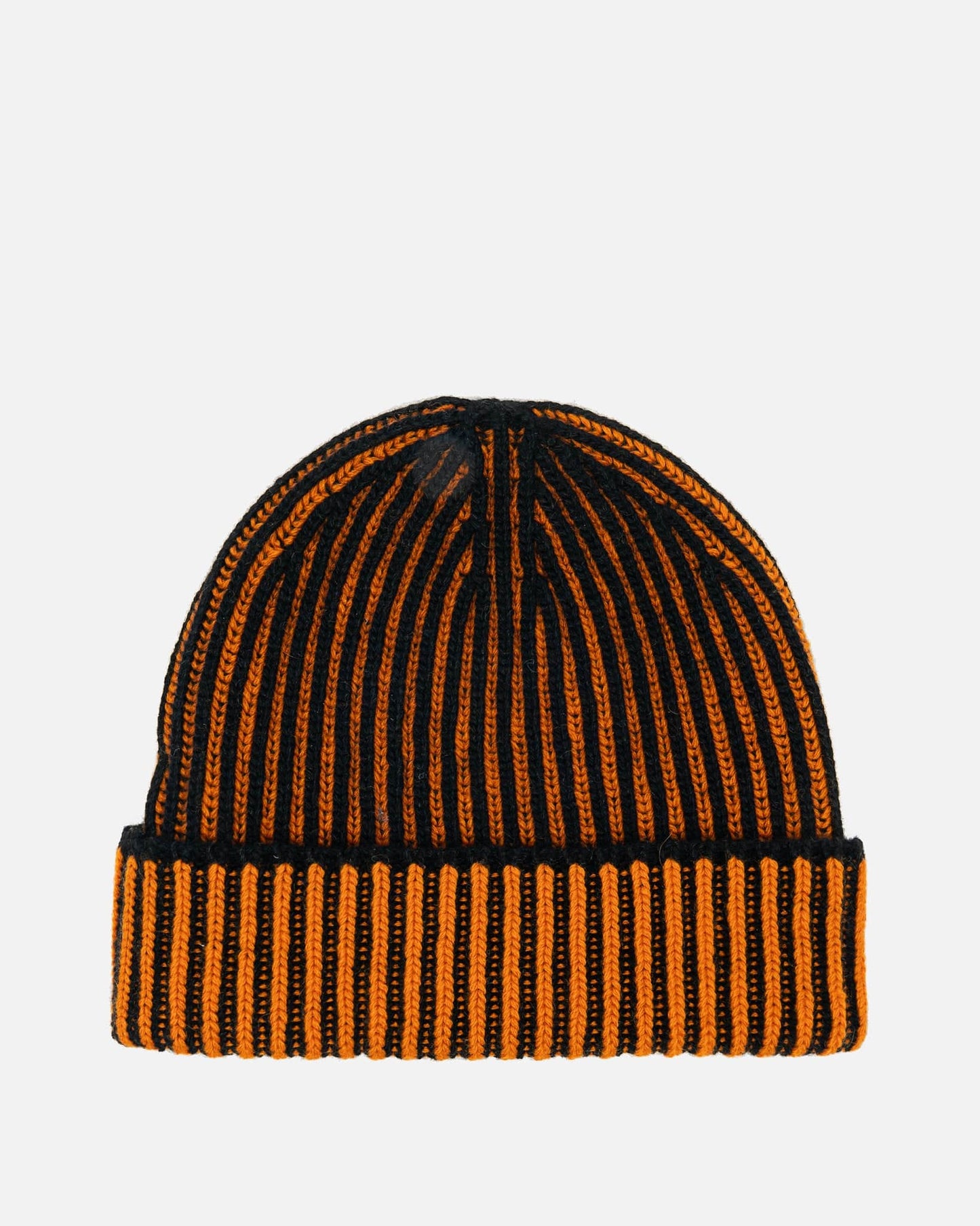 3MAN Men's Hats Cashmere Beanie in Black/Orange