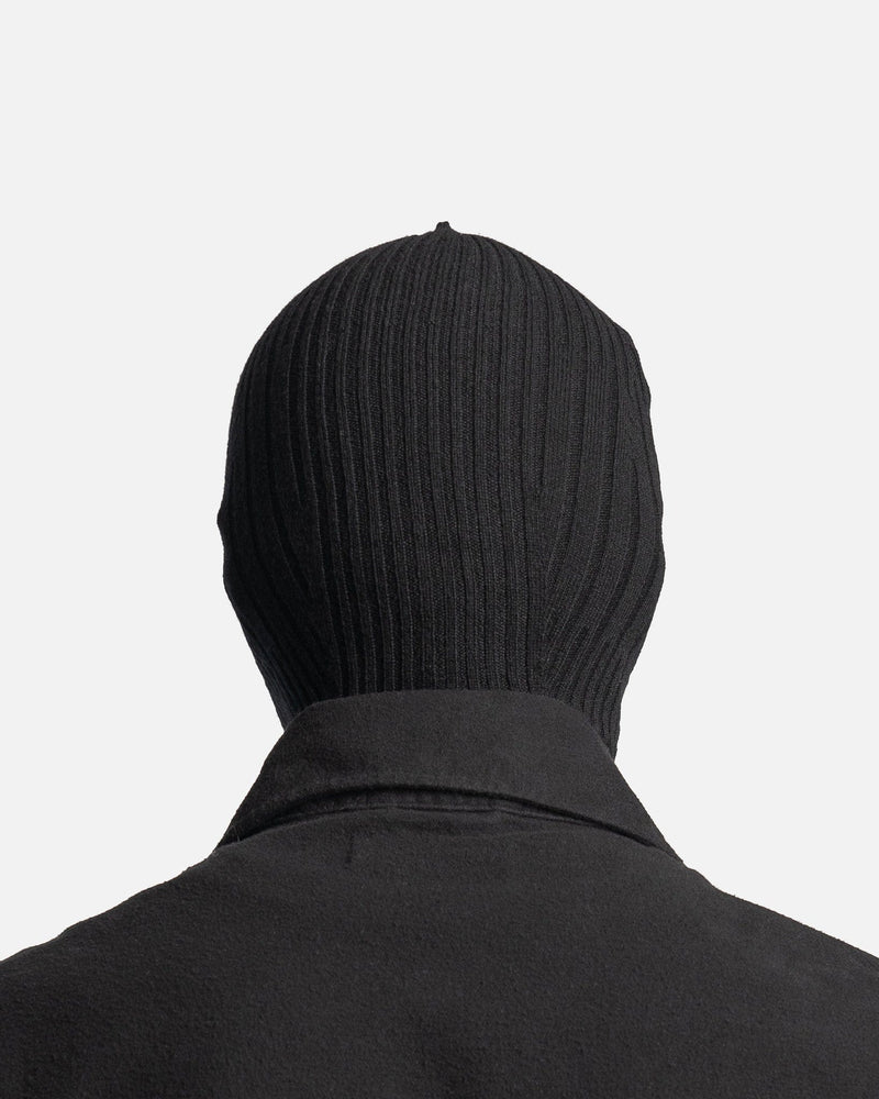 Boris Bidjan Saberi Men's Hats Cashmere Knit Balaclava in Black