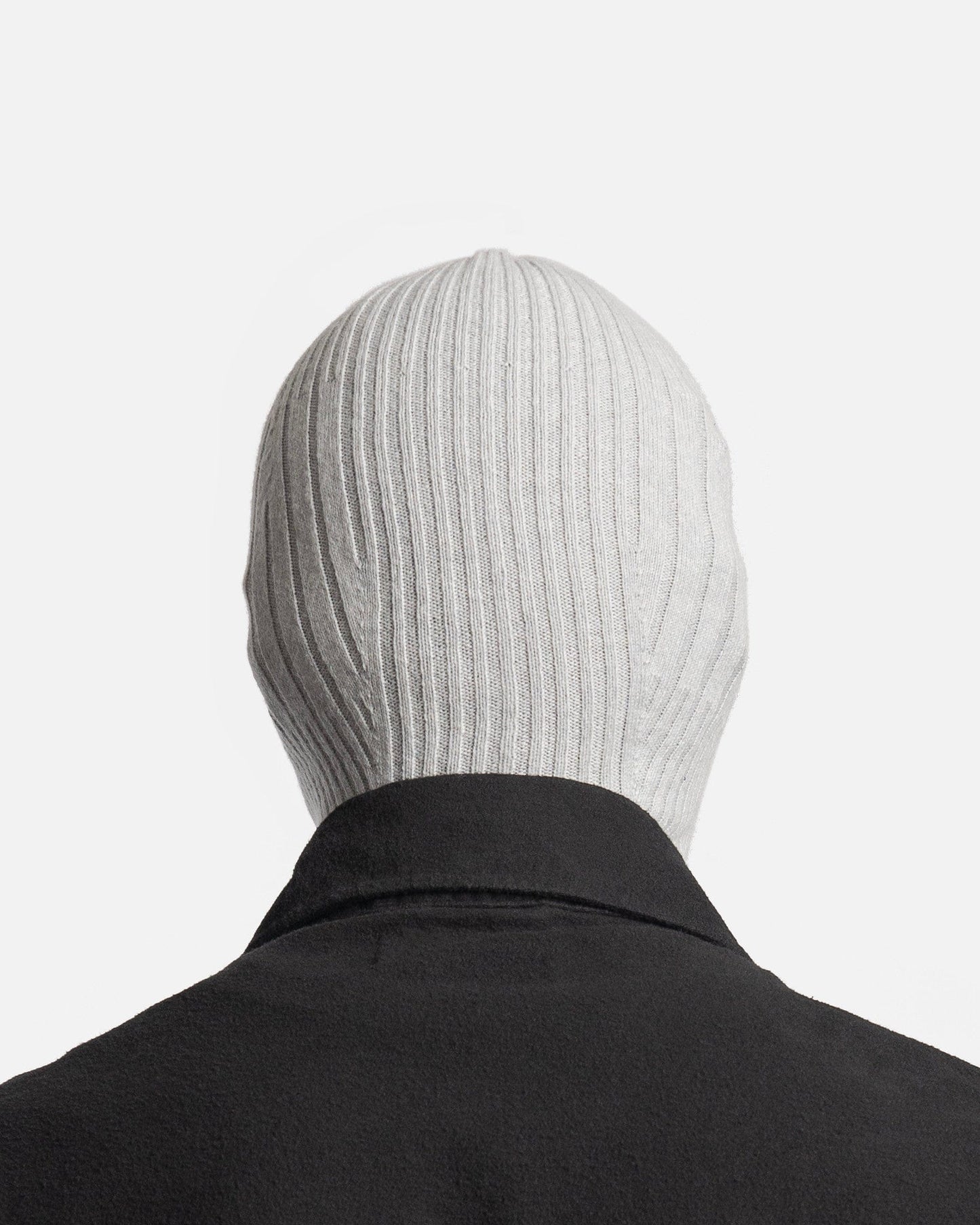 Boris Bidjan Saberi Men's Hats Cashmere Knit Balaclava in Light Grey