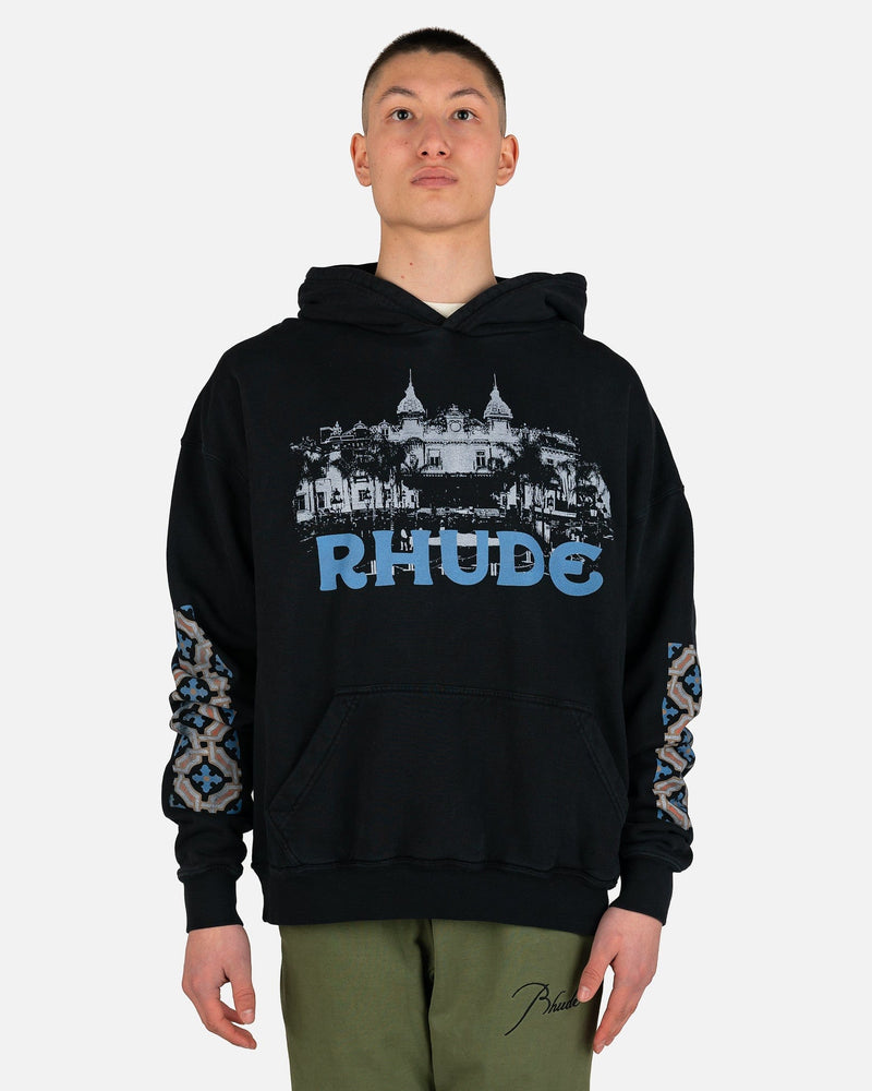 Rhude Men's Sweatshirts Casino Hoodie in Vintage Black