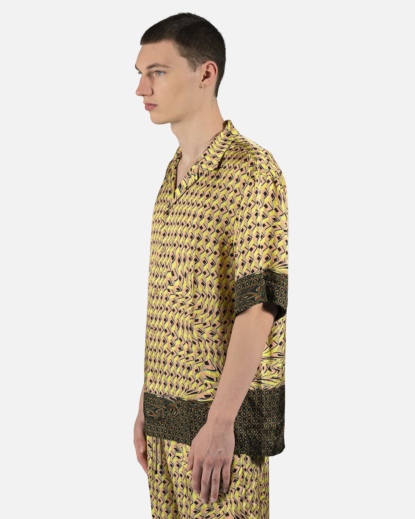 Dries Van Noten Men's Shirts Cassi Button-Up Shirt in Yellow