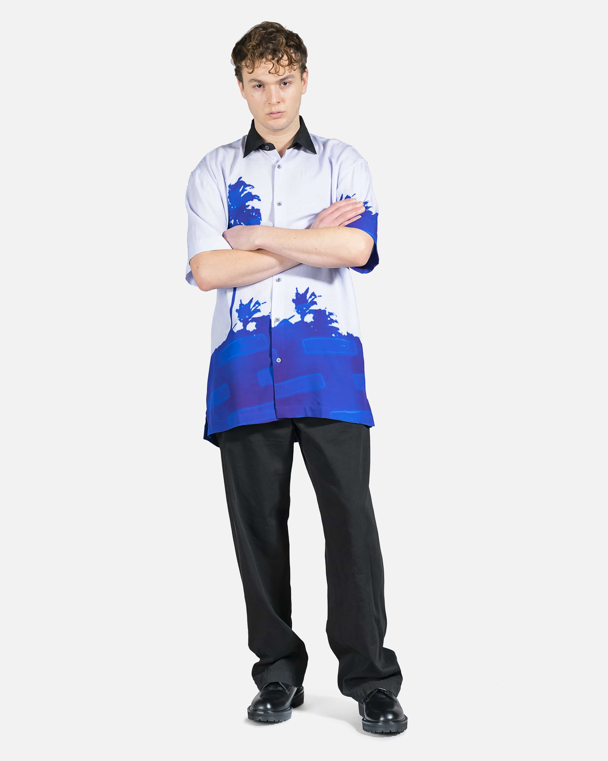 Dries Van Noten Men's Shirts Cassidy Shirt in Blue