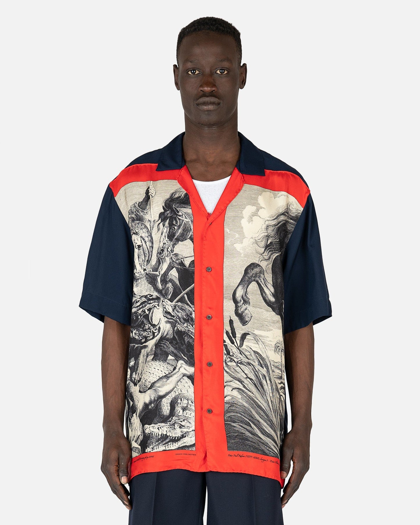 Dries Van Noten Men's Shirts Cassif Shirt in Ecru