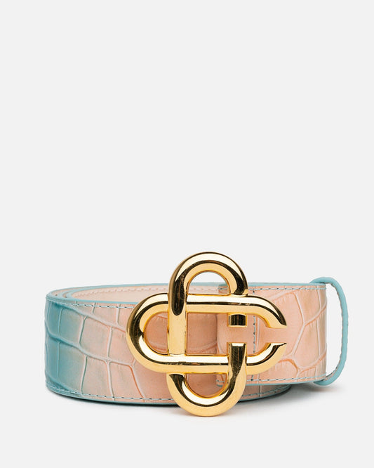 Casablanca Leather Goods CC Logo Buckle Belt in Multi