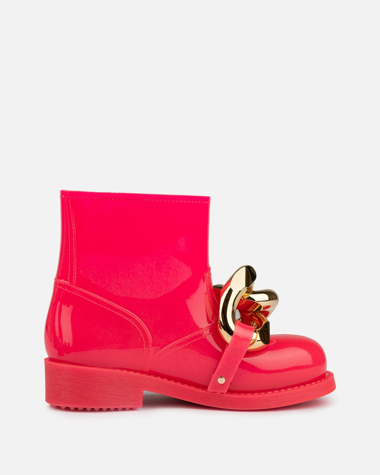 JW Anderson Women Boots Chain Rubber Boot in Fluorescent Pink