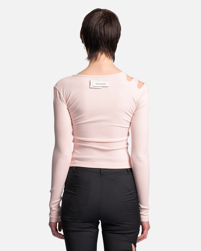 Feng Chen Wang Women Tops Chinese Character Cut-Out Top in Pink