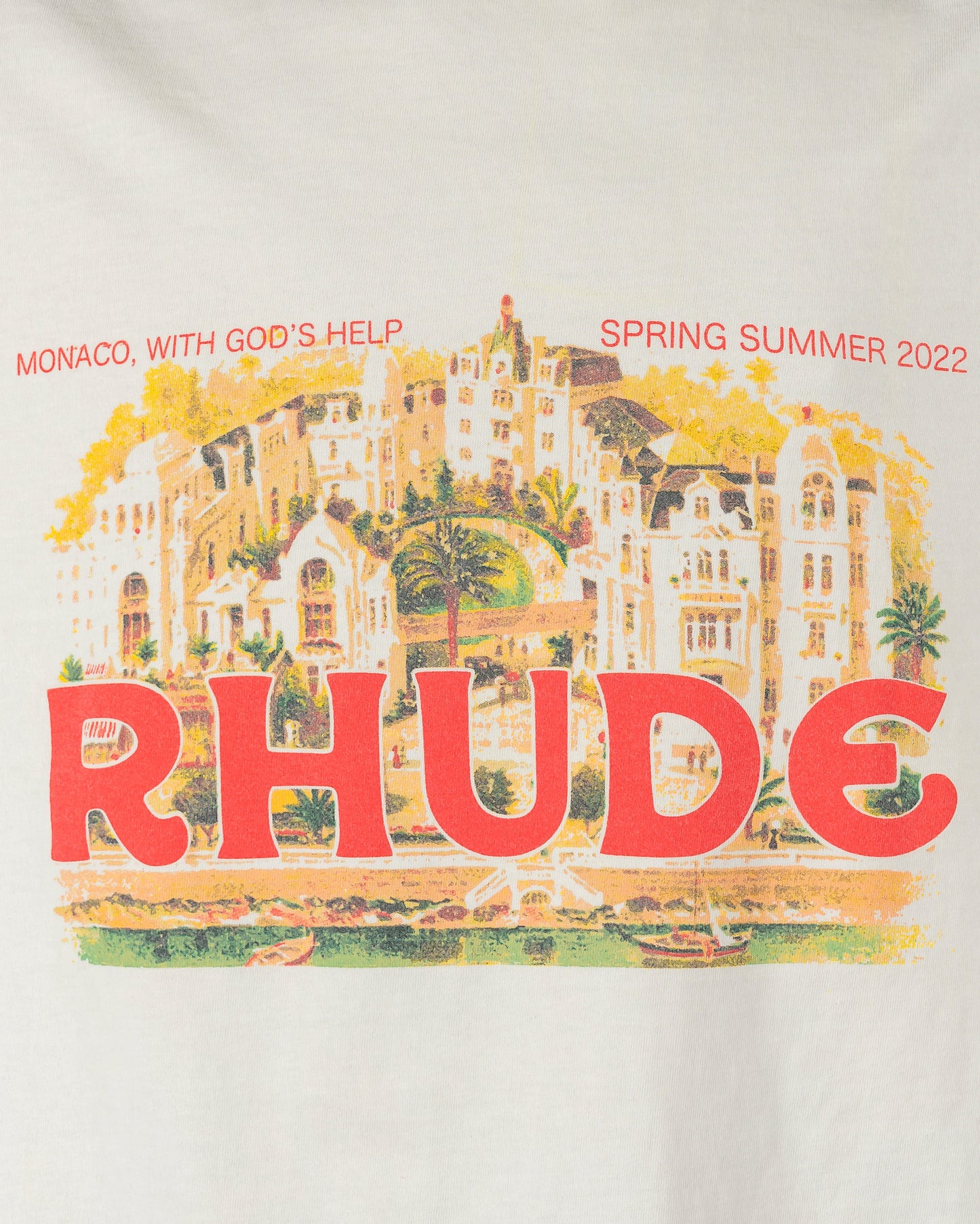 Rhude Men's T-Shirts City T-Shirt in Vintage White