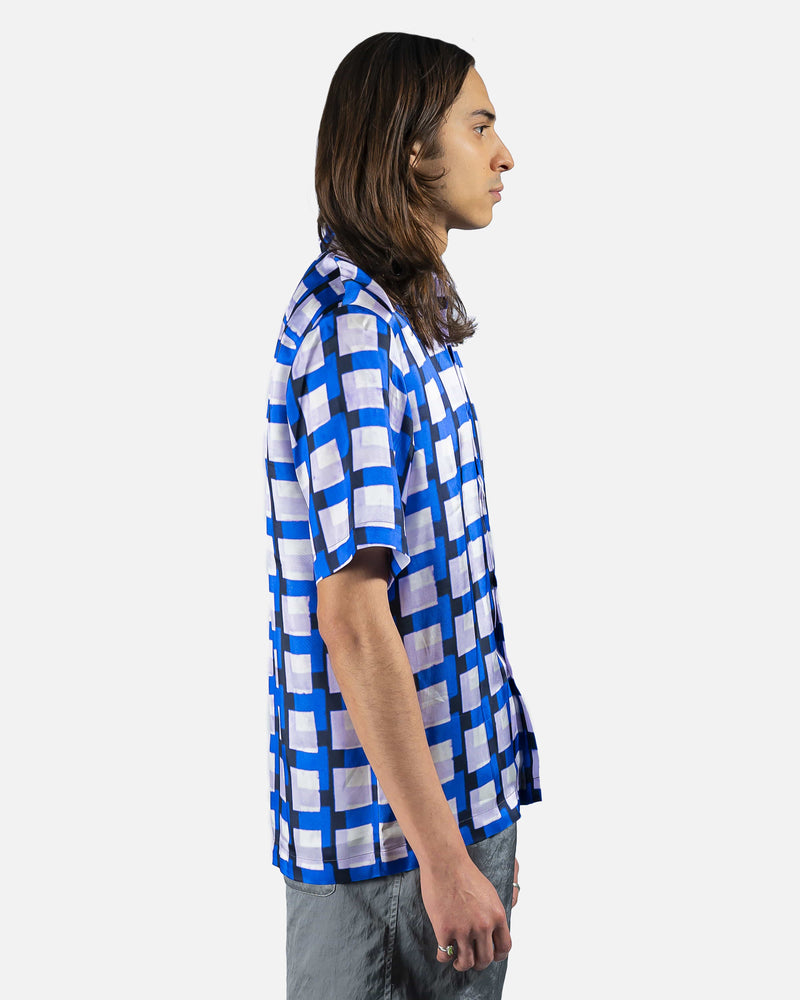 Dries Van Noten Men's Shirts Clasen Button Up in Blue