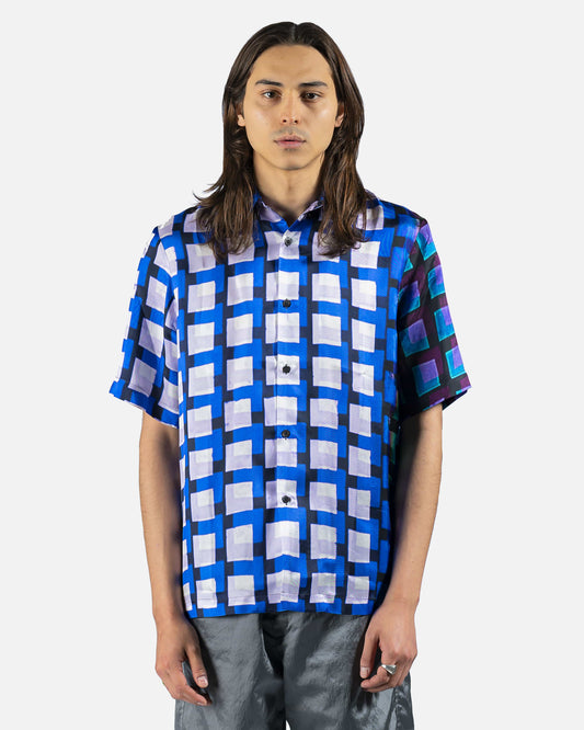 Dries Van Noten Men's Shirts Clasen Button Up in Blue