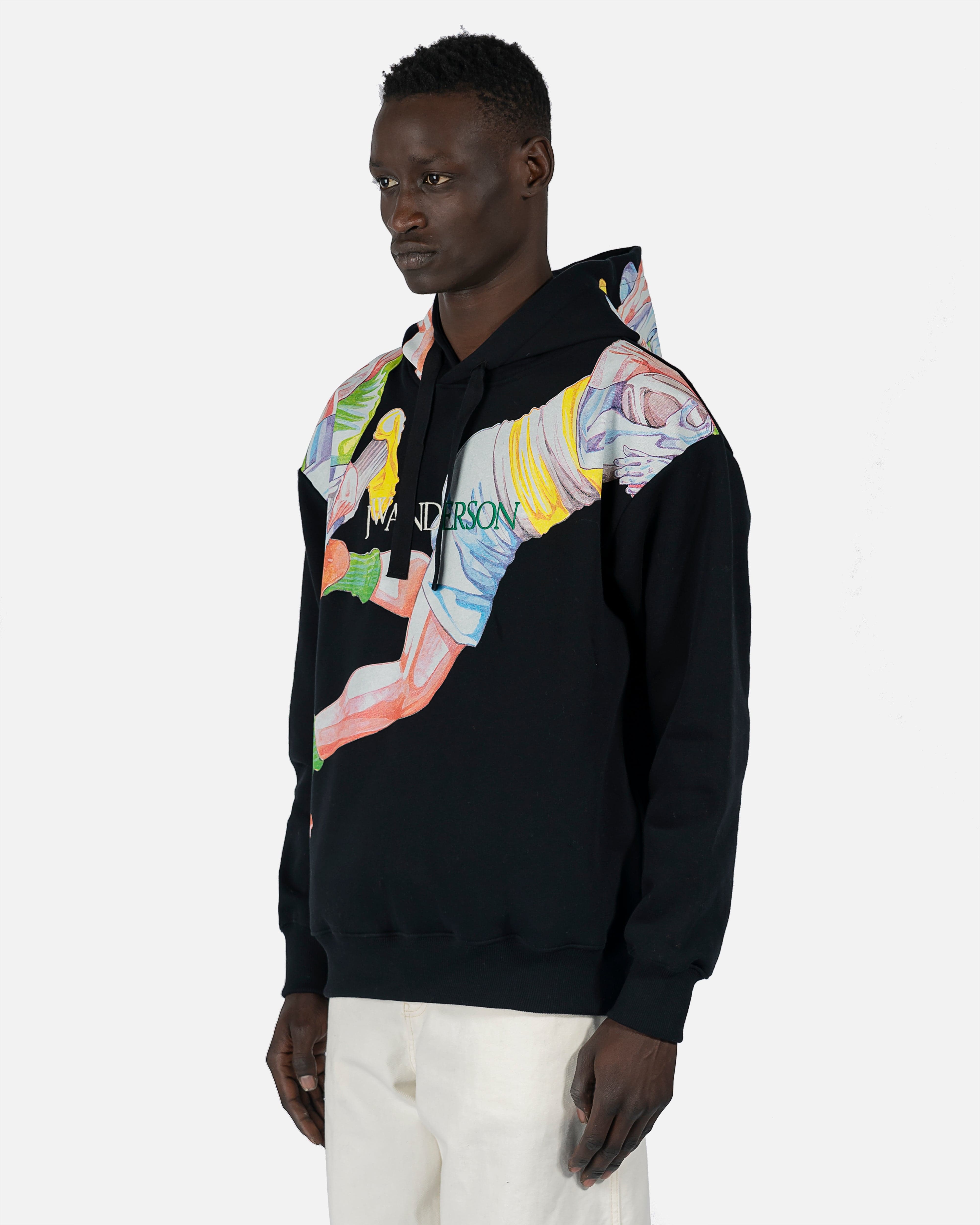 Classic Rugby Print Hoodie in Black – SVRN