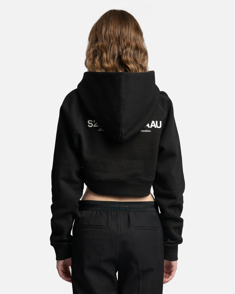 1017 ALYX 9SM Women Sweaters Collection Logo Cropped Hoodie in Black