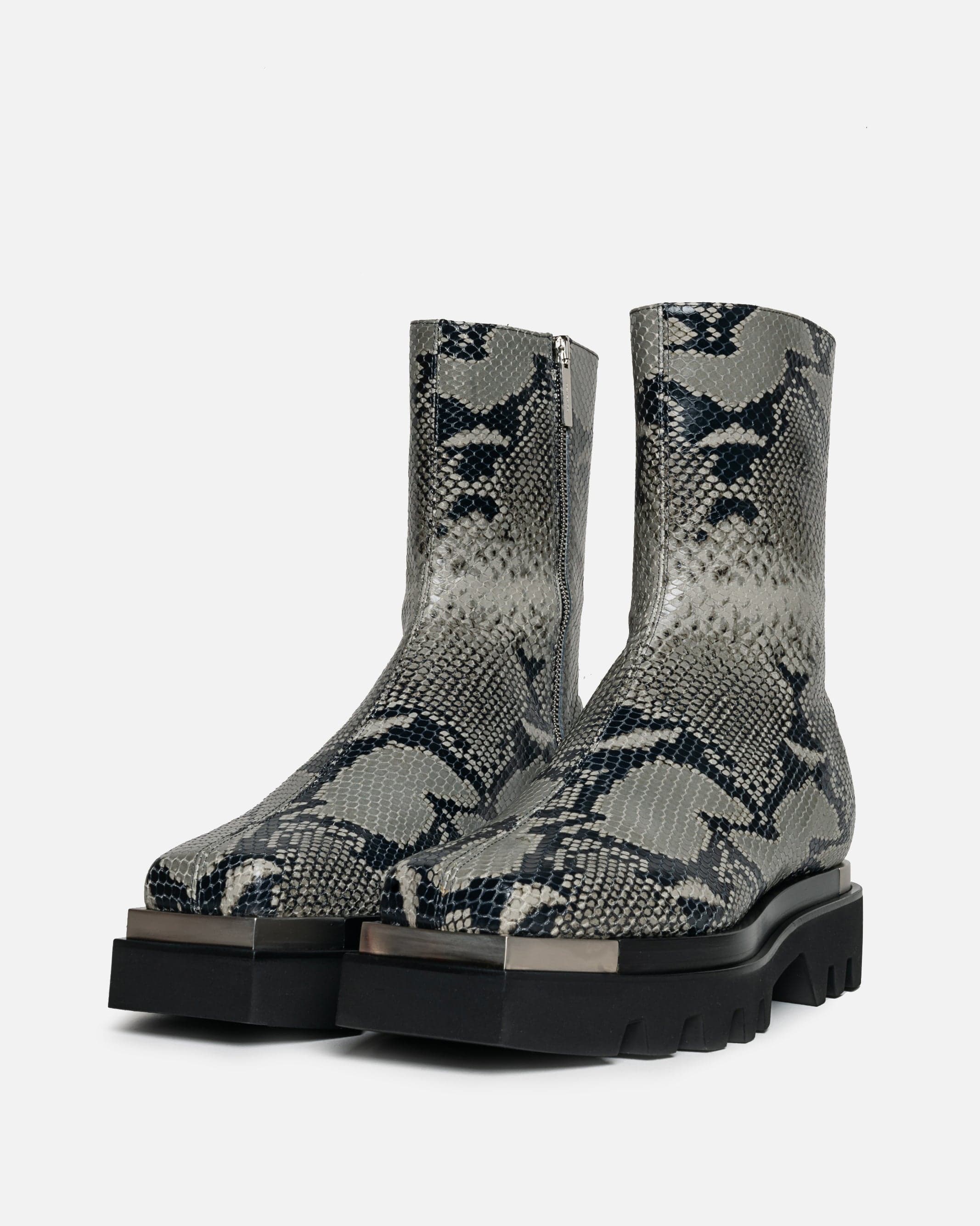 Combat Boot in Cool Grey Python – SVRN