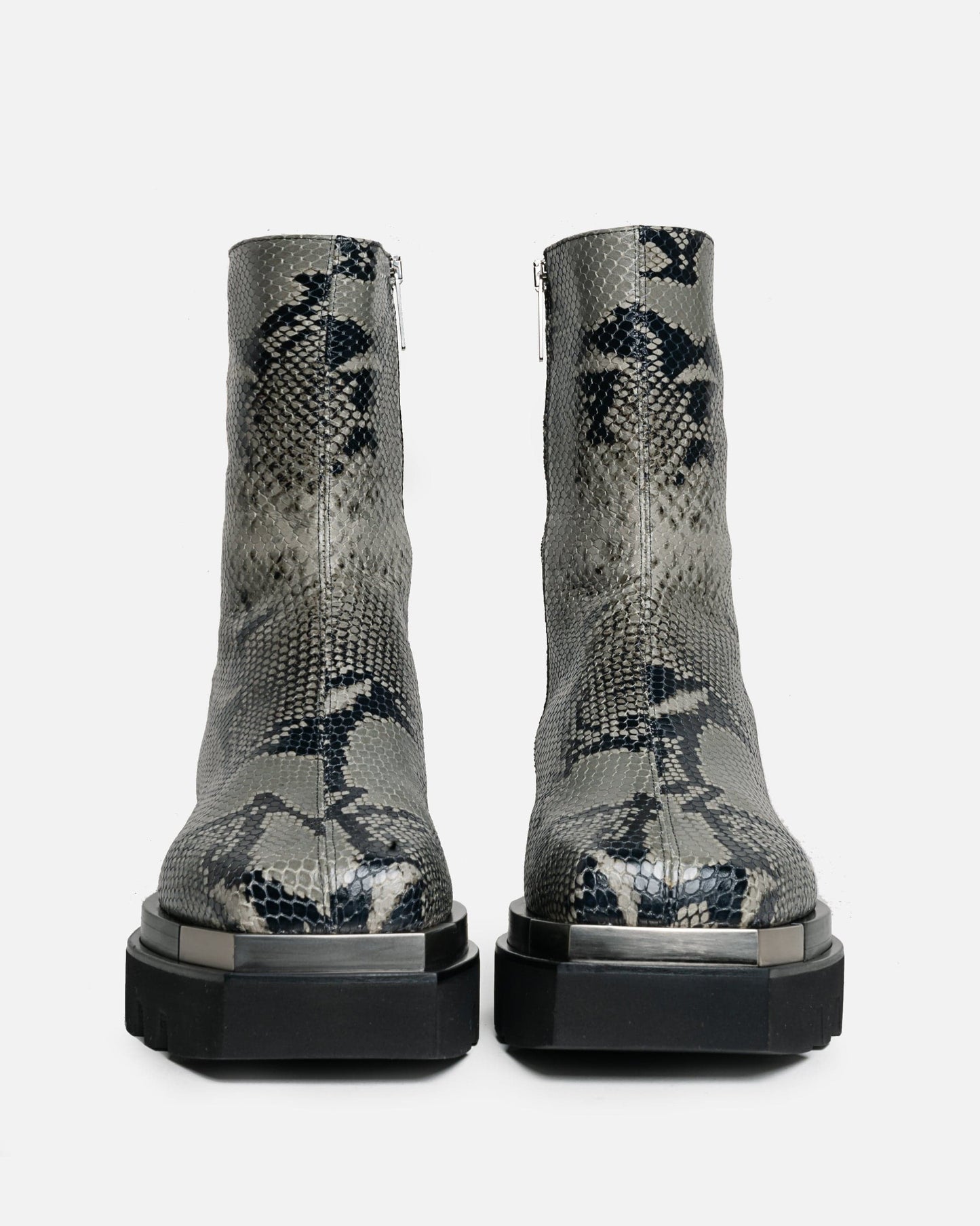 Gray Python Boots Combat Boot in Cool Grey Python – SVRN