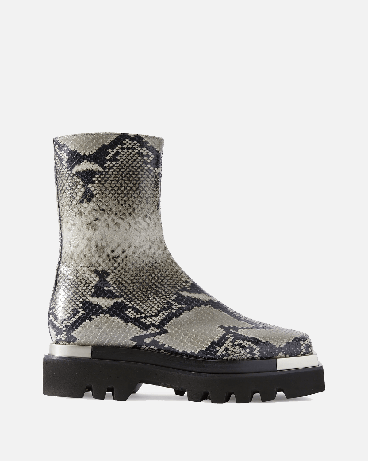 Gray Python Boots Combat Boot in Cool Grey Python – SVRN