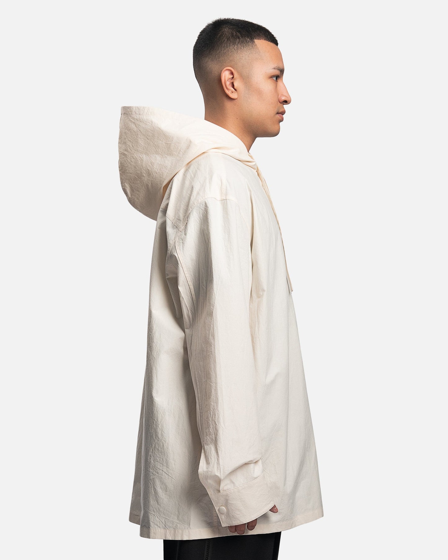 Jil Sander Men's Shirts Compact Washed Organic Cotton Shirt in Natural
