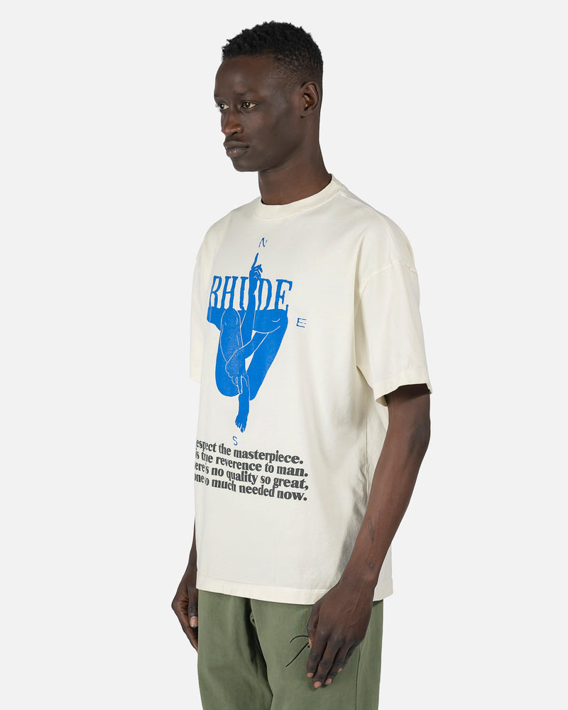 Rhude Men's T-Shirts Compass T-Shirt in Vintage White