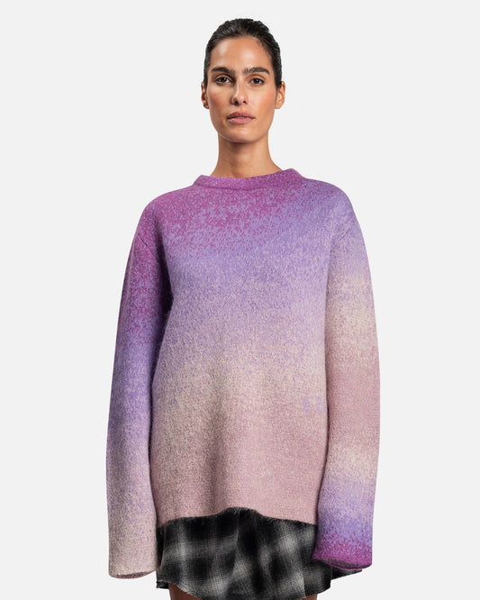 ERL Men's Sweater Copy of Gradient Crew Neck Sweater in Purple