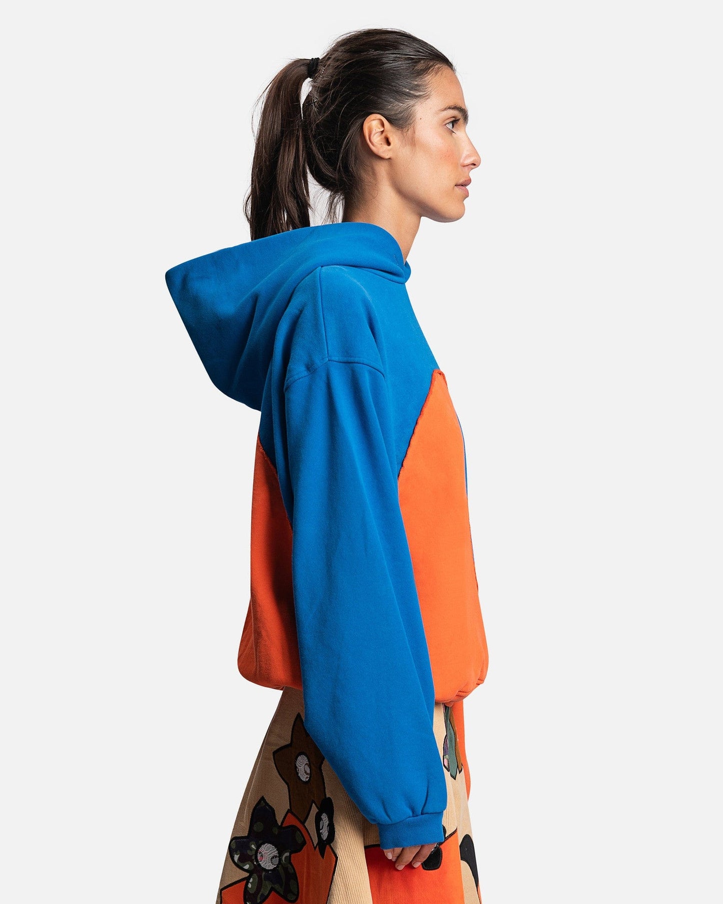ERL Men's Sweatshirts Copy of Unisex Swirl Fleece Hoodie Jersey in Blue/Orange