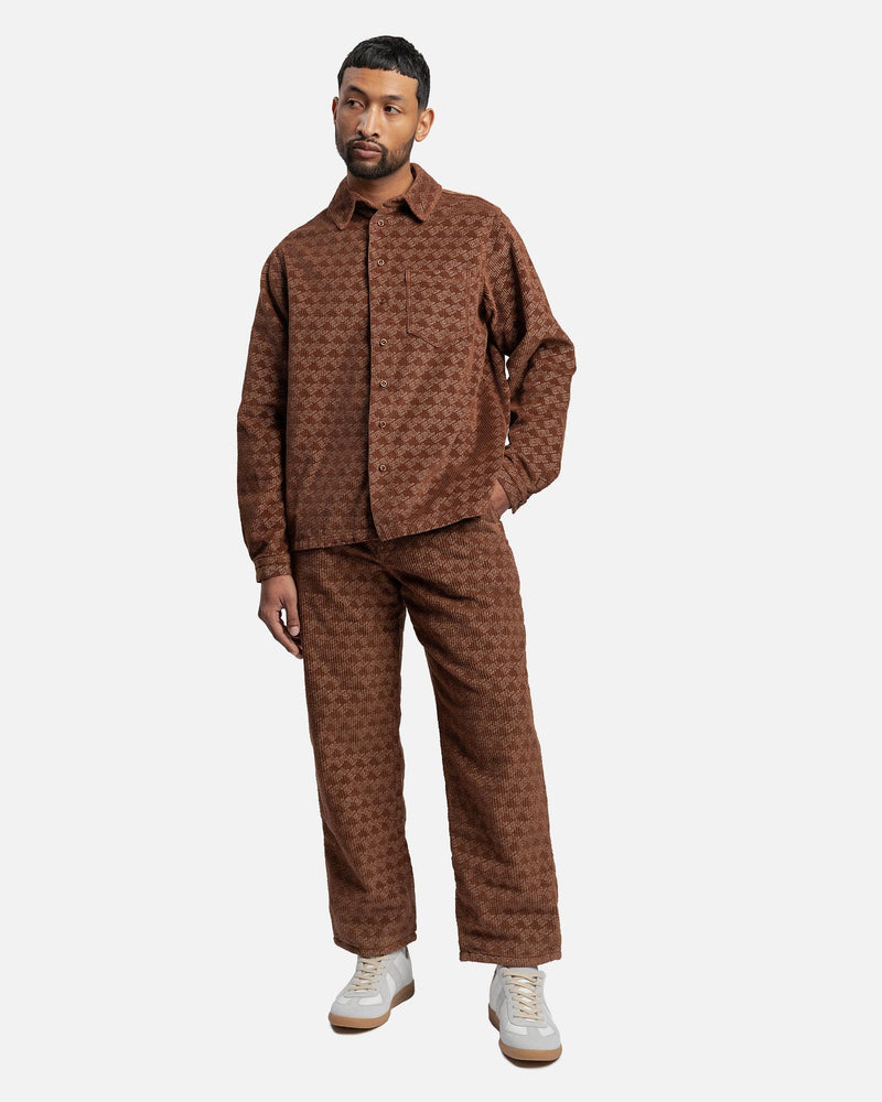 Corduroy Embossed Shirt in Brown – SVRN