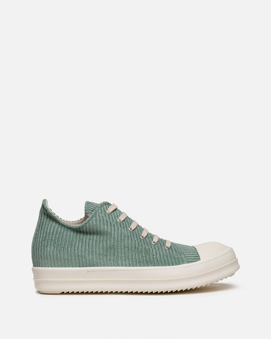 Rick Owens DRKSHDW Men's Sneakers Corduroy Low Ramones in Aqua/Milk