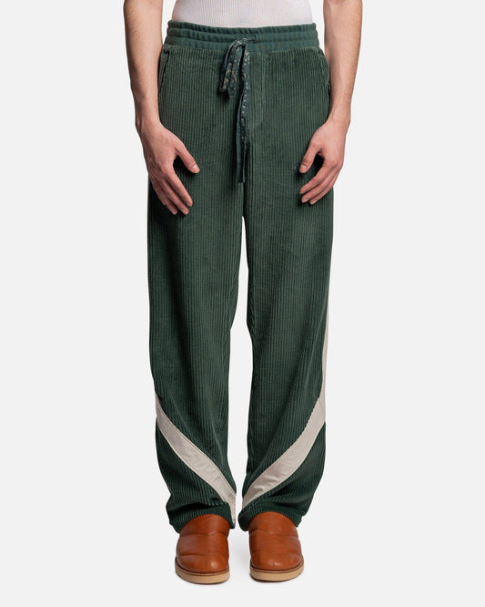 Rhude Men's Pants Corduroy Track Pants in Green