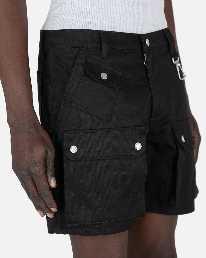 Reese Cooper Men's Shorts Cotton Cargo Shorts in Black