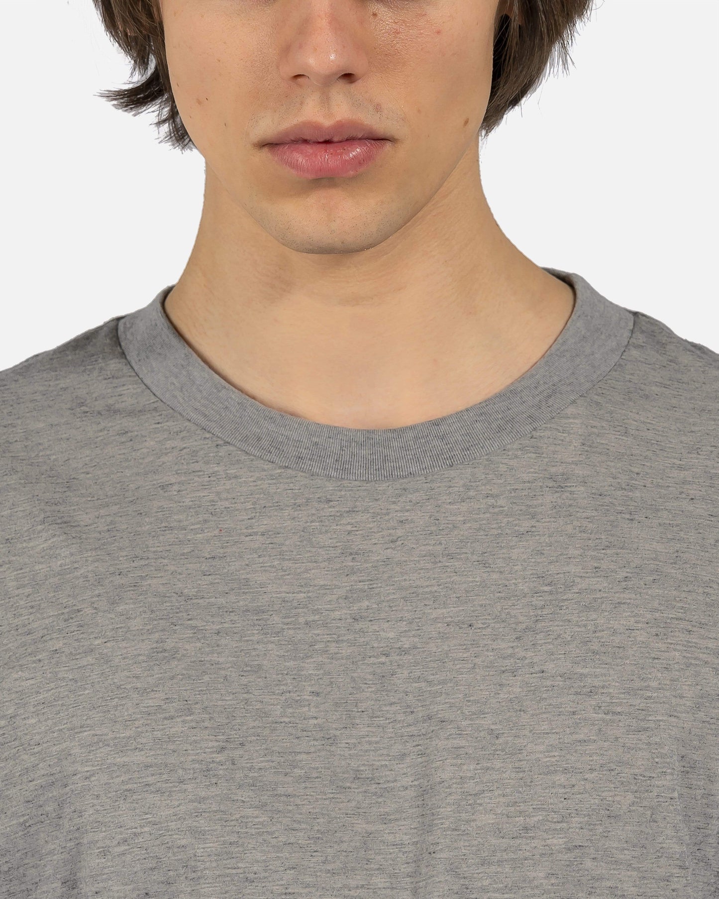 John Elliott Men's T-Shirts Cotton Cashmere T-Shirt in Heather Grey