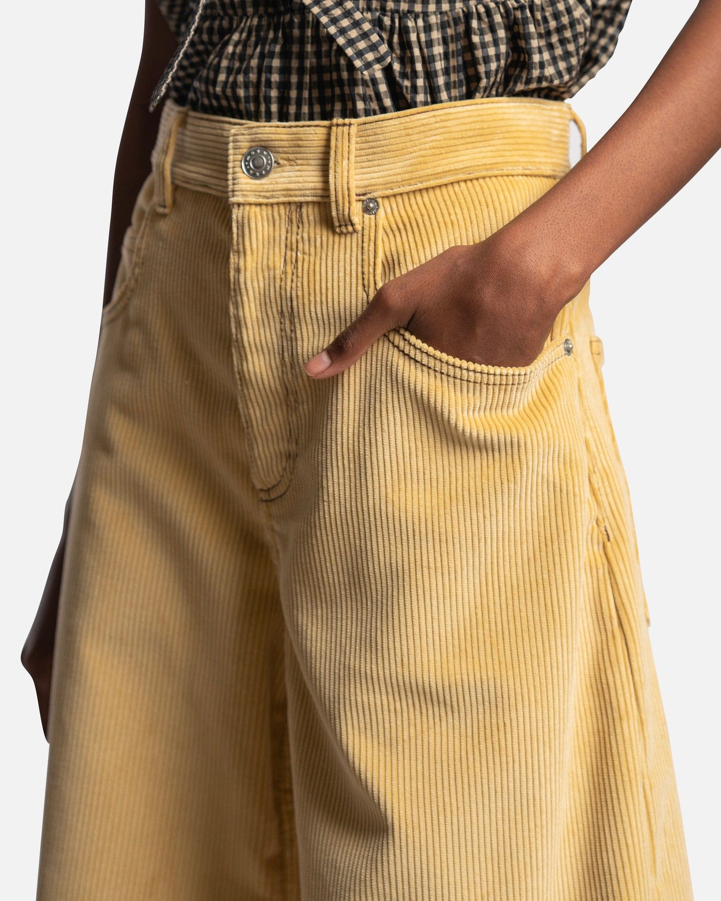 Marni Women Pants Cotton Corduroy Trousers in Vanilla