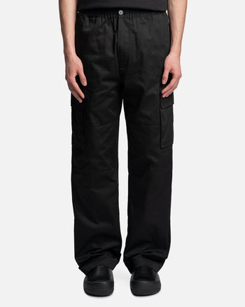 Marni Men's Pants Cotton Gabardine Trousers in Black